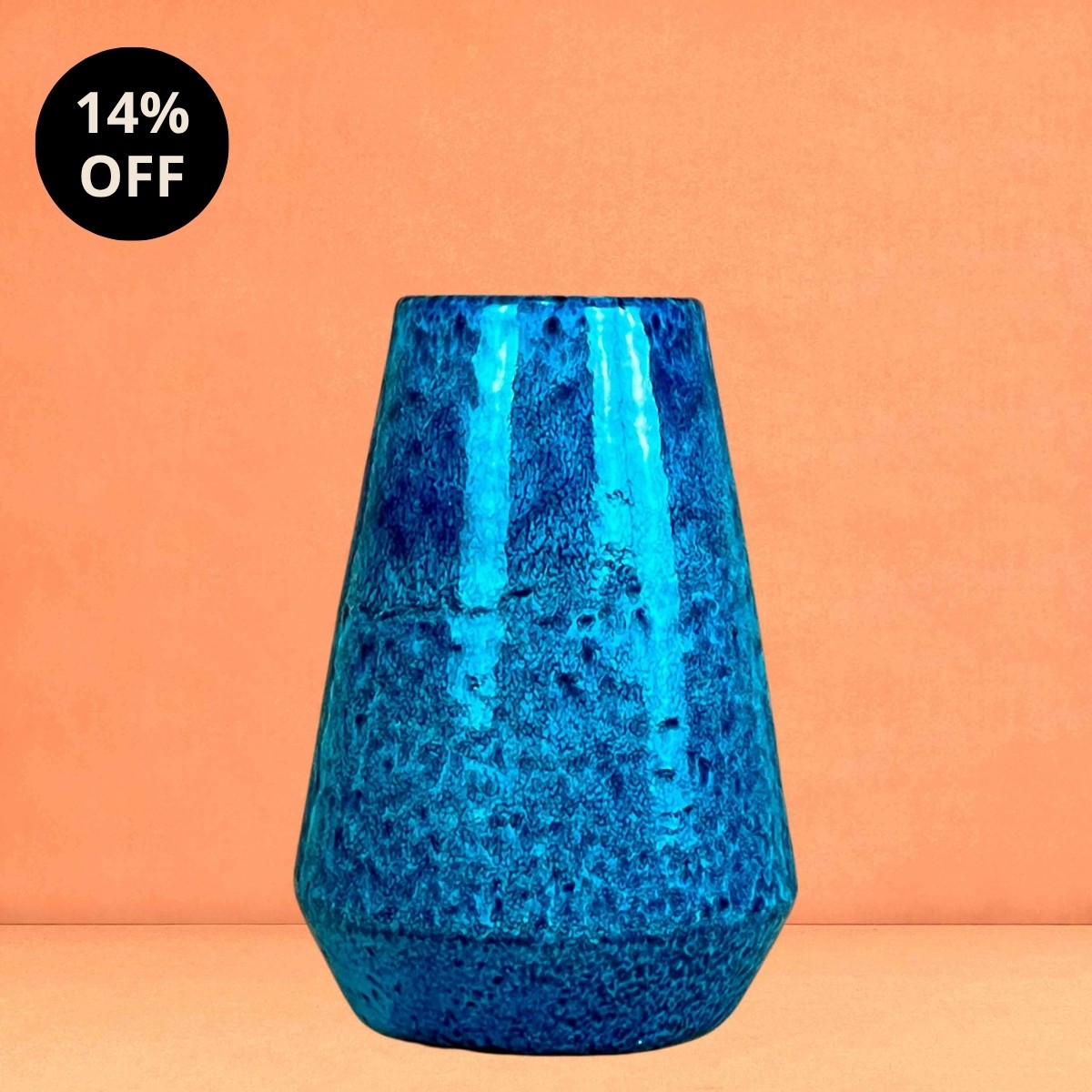Vaso de Cerâmica Azul